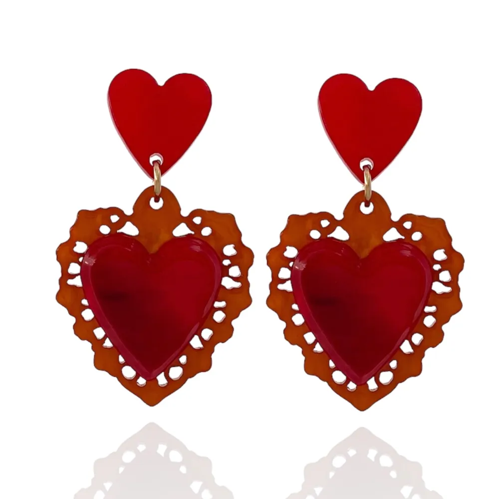 Sacro Cuore-Orecchini Moda in Resina - OMM-121-62