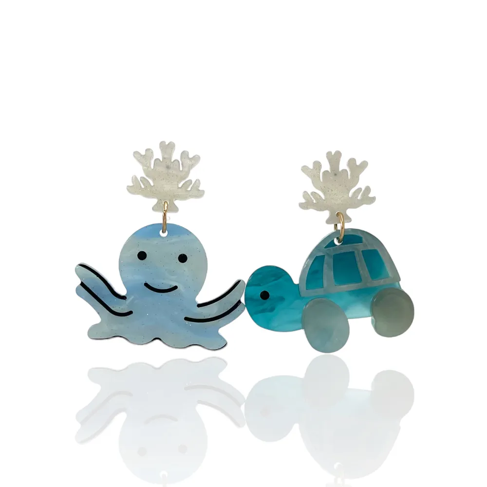 Mare Tarato Polipo-Orecchini Moda - OMM-15746