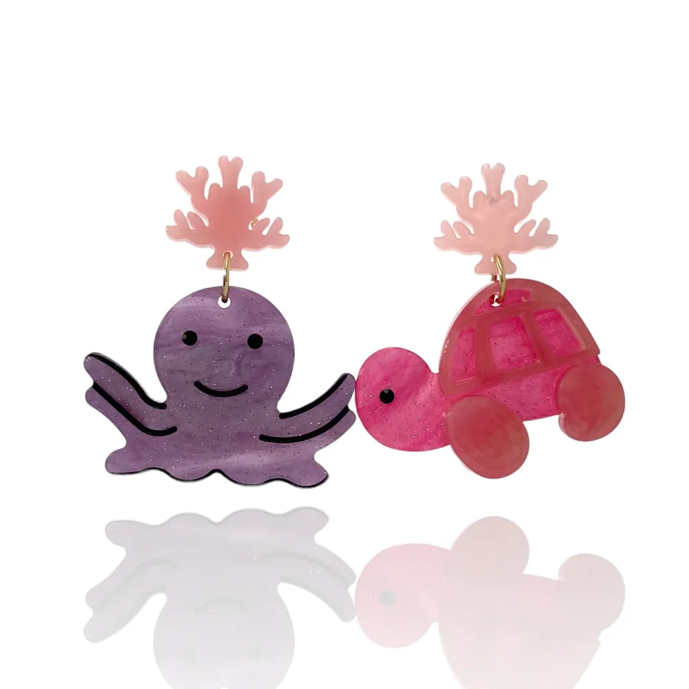 Mare Tarato Polipo-Orecchini Moda - OMM-15746