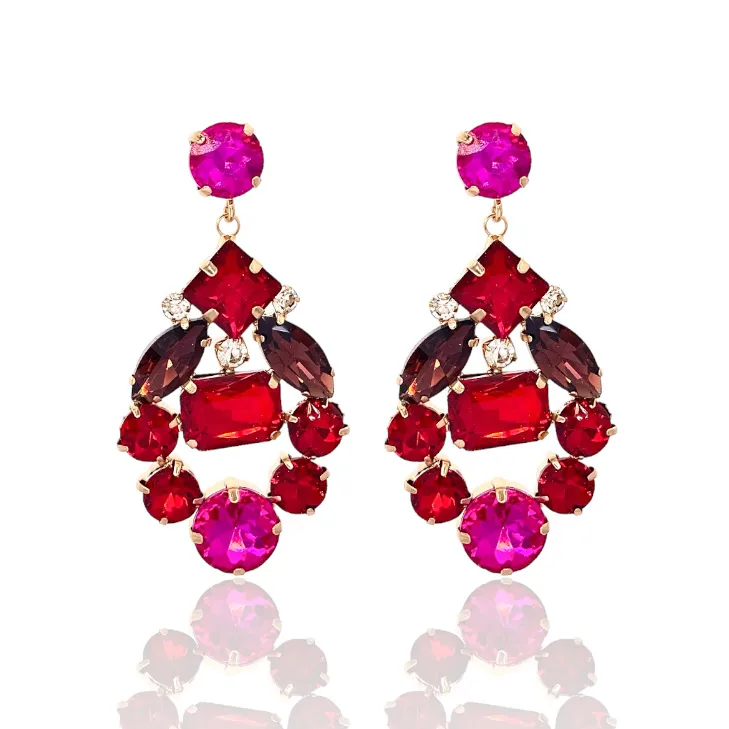 Fantasia-Orecchini Moda Vetro - OMM-520-L36