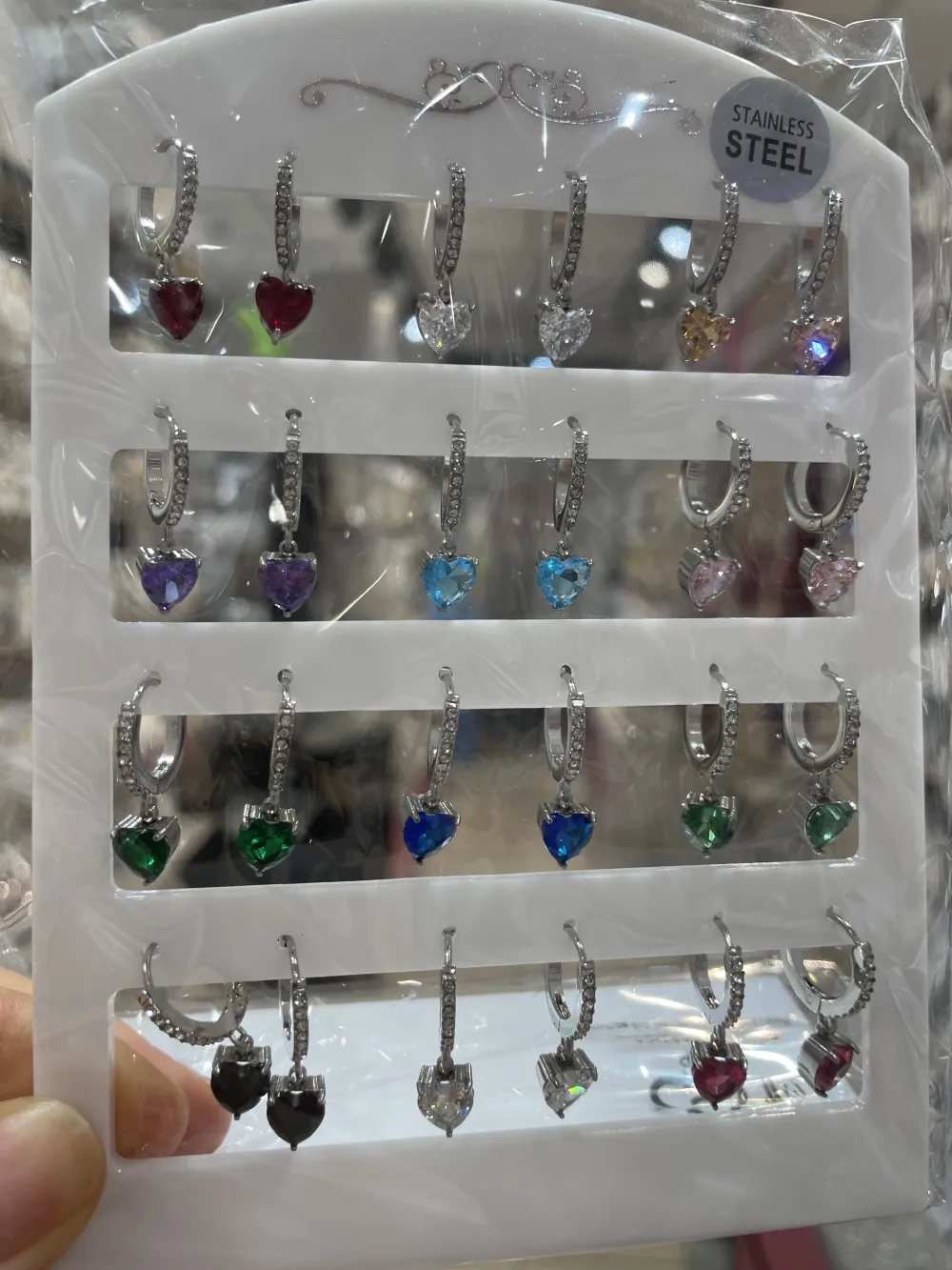 Punto Luce Cuore-12Paia Orecchini in Acciaio - OPA-103-AA2346E