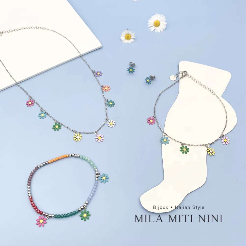 Margherita Smaltata-12Paia Orecchini a Lobo in Acciaio - OPA-103-AA284E