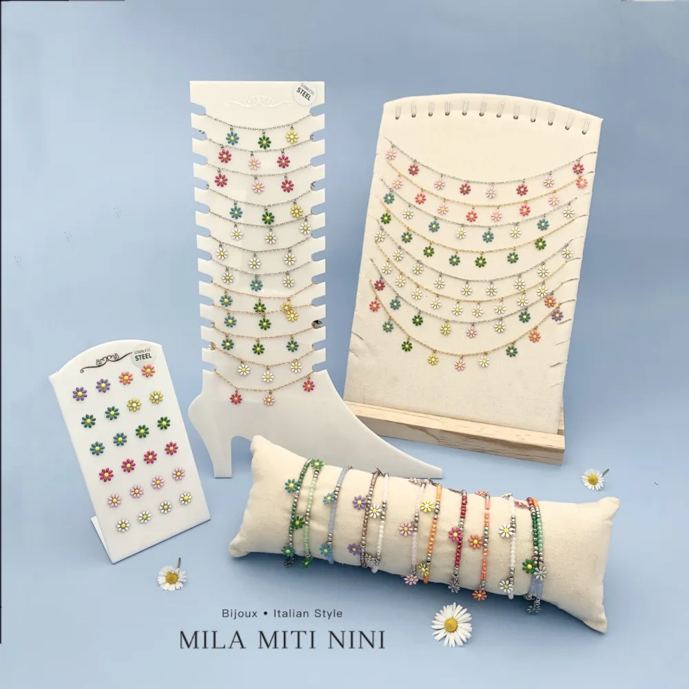 Margherita Smaltata-12Paia Orecchini a Lobo in Acciaio - OPA-103-AA284E