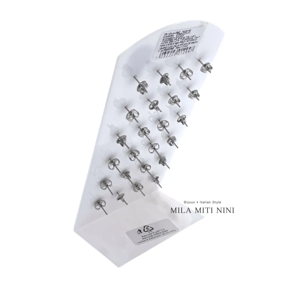 Margherita Smaltata-12Paia Orecchini a Lobo in Acciaio - OPA-103-AA284E