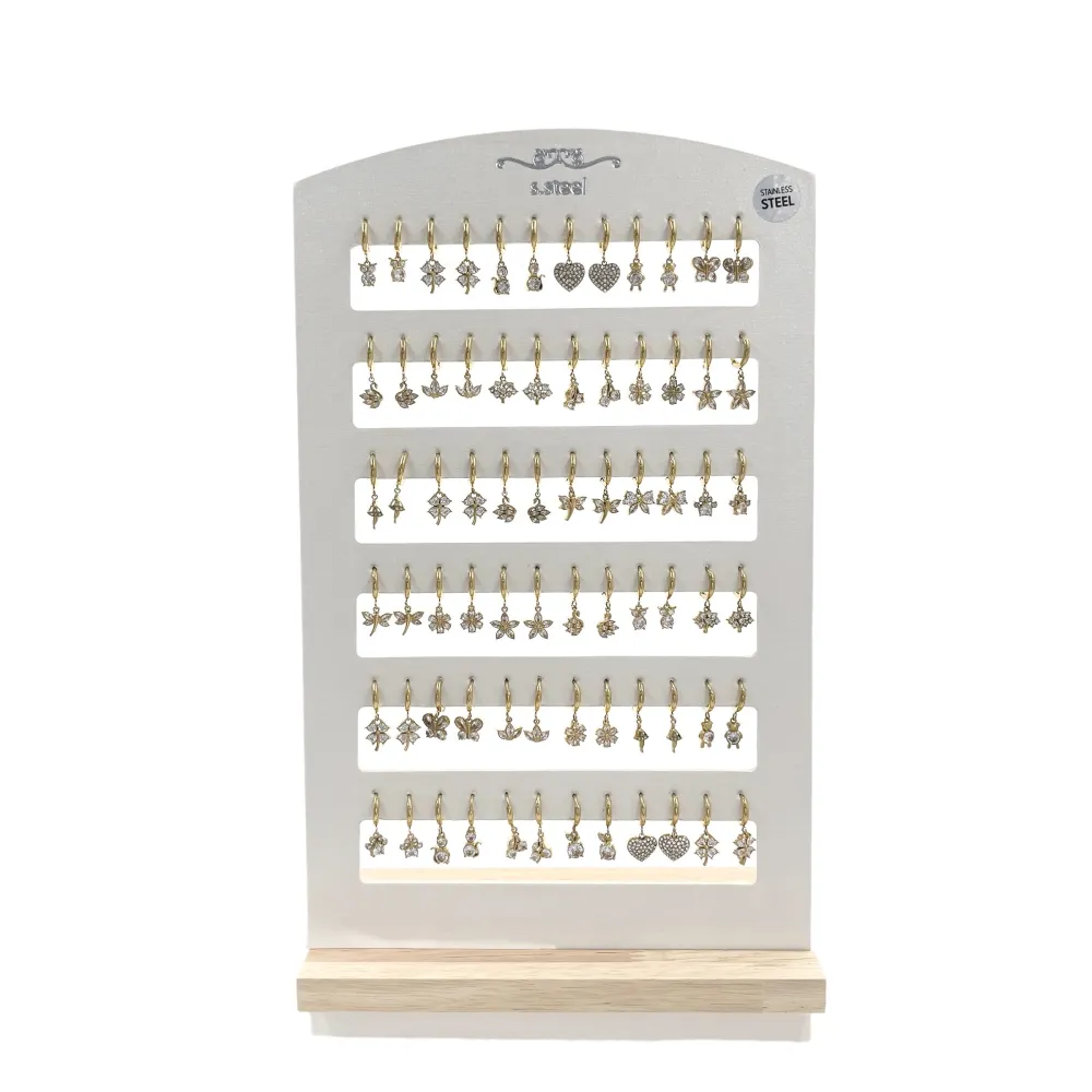 Mix Soggetti Pendenti-36paia orecchini in Acciaio - OPA-103-AA2938-2957E