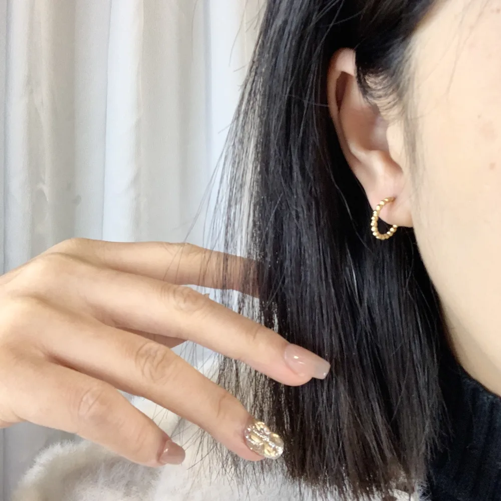 Cerchio Scalare Pallina 8-10-12-14mm-12Paia Orecchini in Acciaio - OPA-103-AA696E 8-10-12-14mm