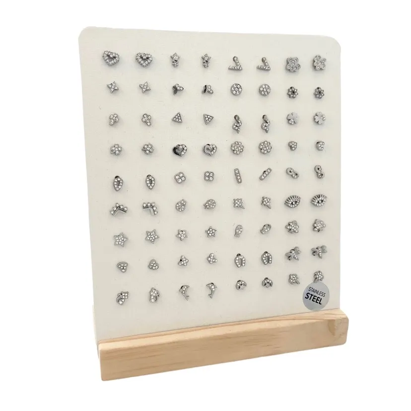 Orecchini a lobo Soggetti Mix-36 Paia Orecchini in Acciaio con - OPA-103-AA743ET