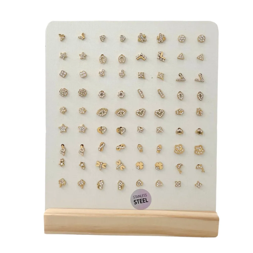 Orecchini a lobo Soggetti Mix-36 Paia Orecchini in Acciaio con - OPA-103-AA743ET