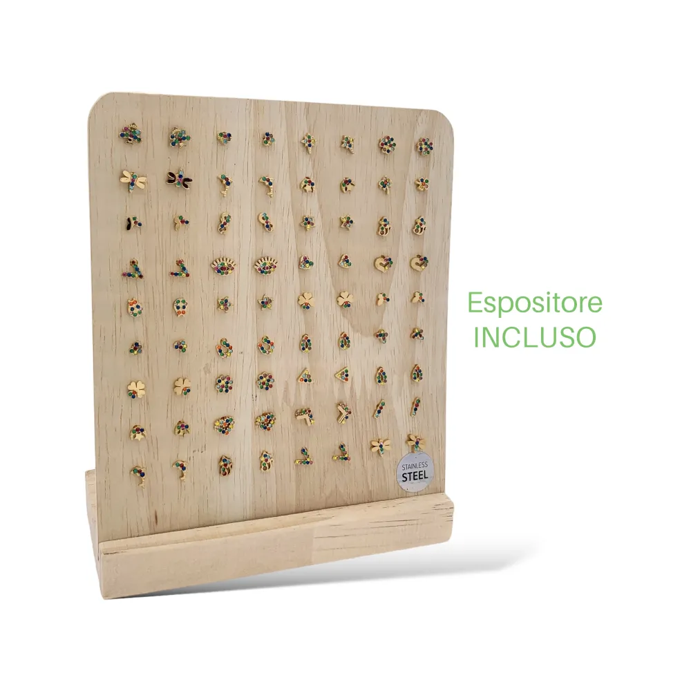 Soggetti Mix-36Paia Orecchini a Lobo in Acciaio - OPA-103-AA744E