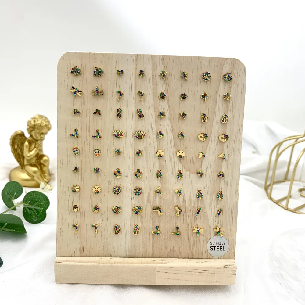 Soggetti Mix-36Paia Orecchini a Lobo in Acciaio - OPA-103-AA744E