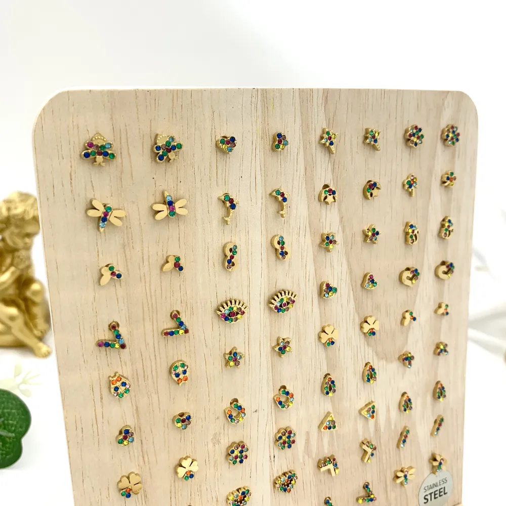 Soggetti Mix-36Paia Orecchini a Lobo in Acciaio - OPA-103-AA744E