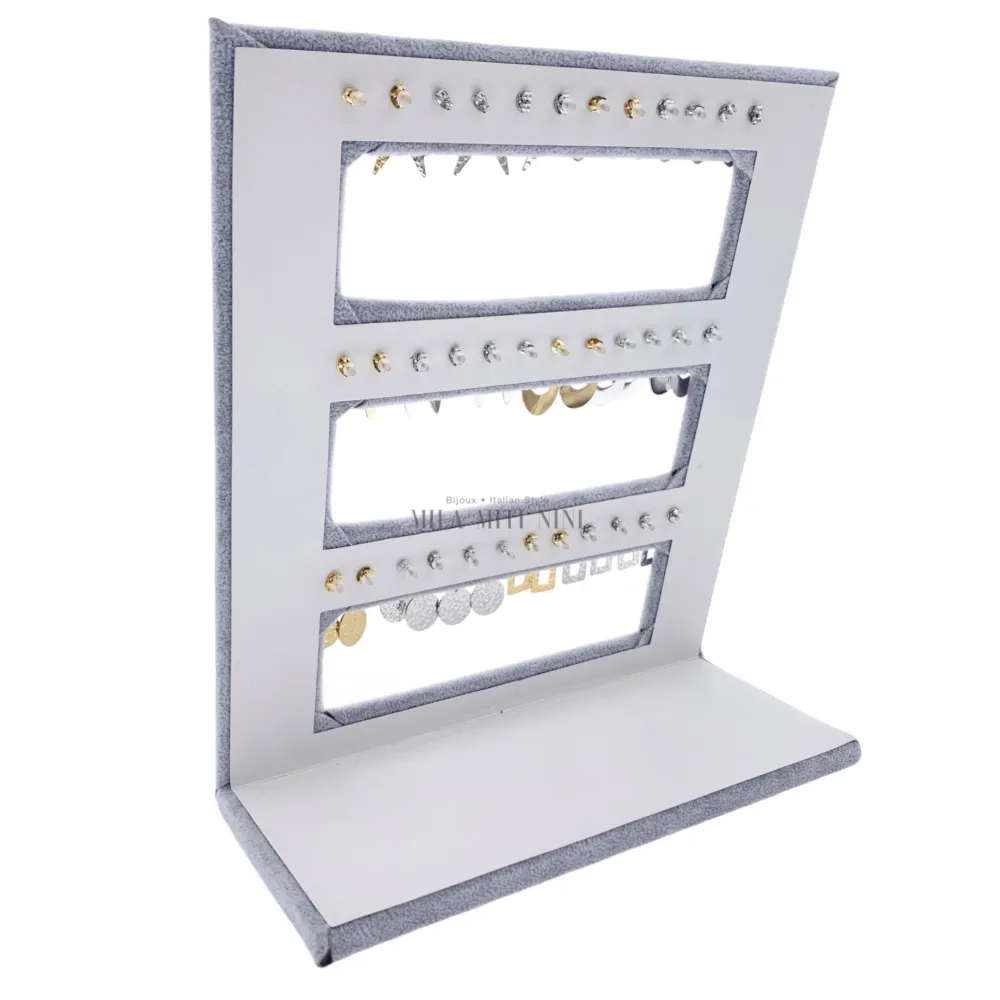 OPA7741-Pendenti Misto-18 Paia Orecchini in Acciaio + Espositor - OPA104-SD-139-Pendenti Misto-18 Paia Orecchini in Acciaio