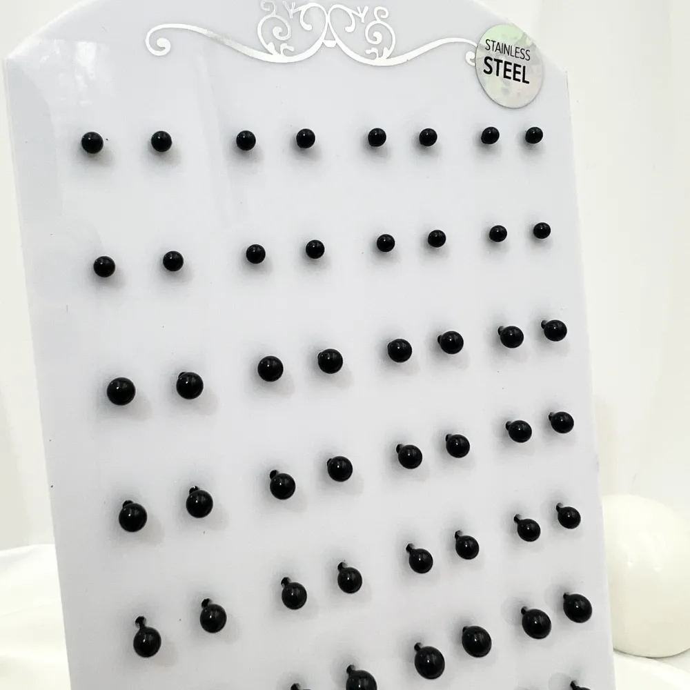 Pallina Scalare -36Paia Orecchini in Acciaio - OPA-107-184-140 Pallina Scalare