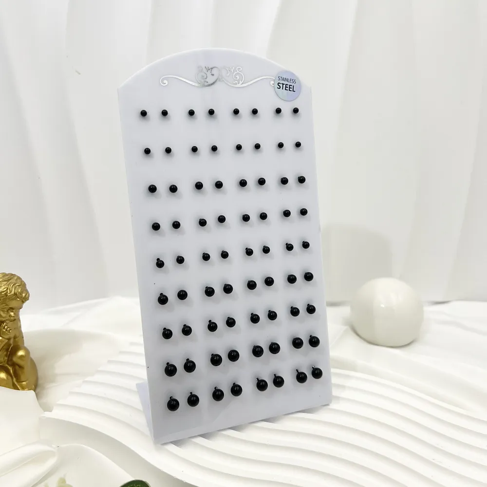 Pallina Scalare -36Paia Orecchini in Acciaio - OPA-107-184-140 Pallina Scalare