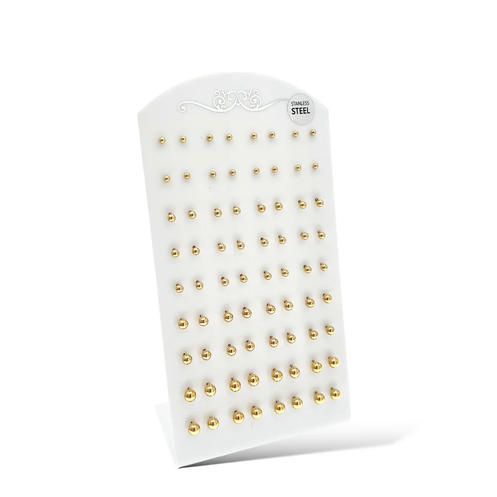 Pallina Scalare -36Paia Orecchini in Acciaio - OPA-107-184-140 Pallina Scalare