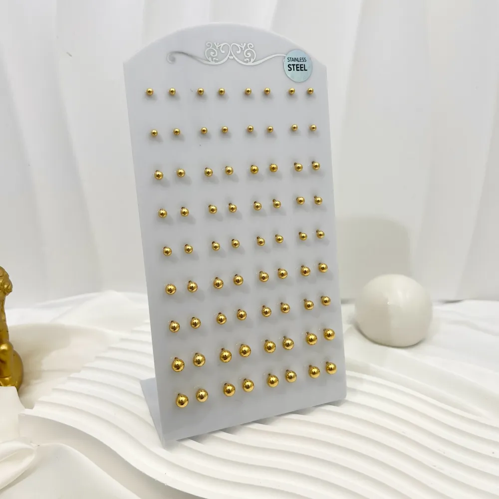 Pallina Scalare -36Paia Orecchini in Acciaio - OPA-107-184-140 Pallina Scalare