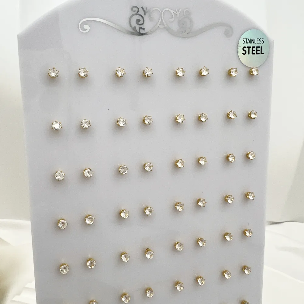 Punto Luce 3mm 6Griffe-36Paia Orecchini in Acciaio - OPA-107-87 3mm