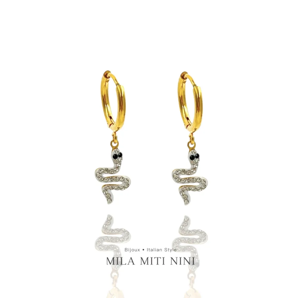 Mix Pendenti con Strass-12Paia Orecchini in Acciaio - OPA-450-356-516