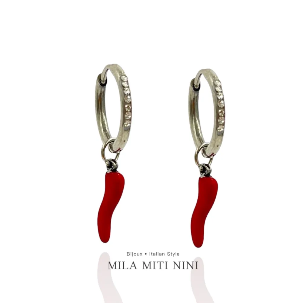 Cornino Scalare -12 Paia Orecchini in Acciaio - OPA-450-466 2.0Mix