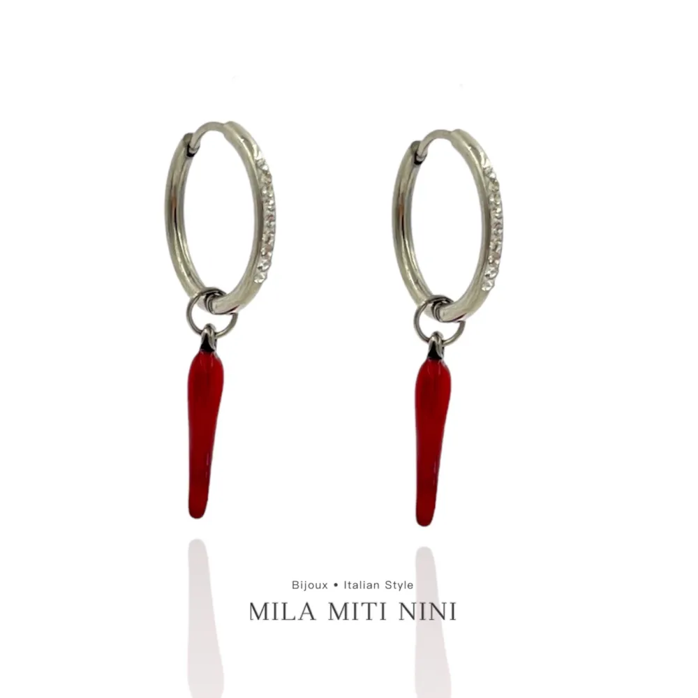 Cornino Scalare -12 Paia Orecchini in Acciaio - OPA-450-466 2.0Mix