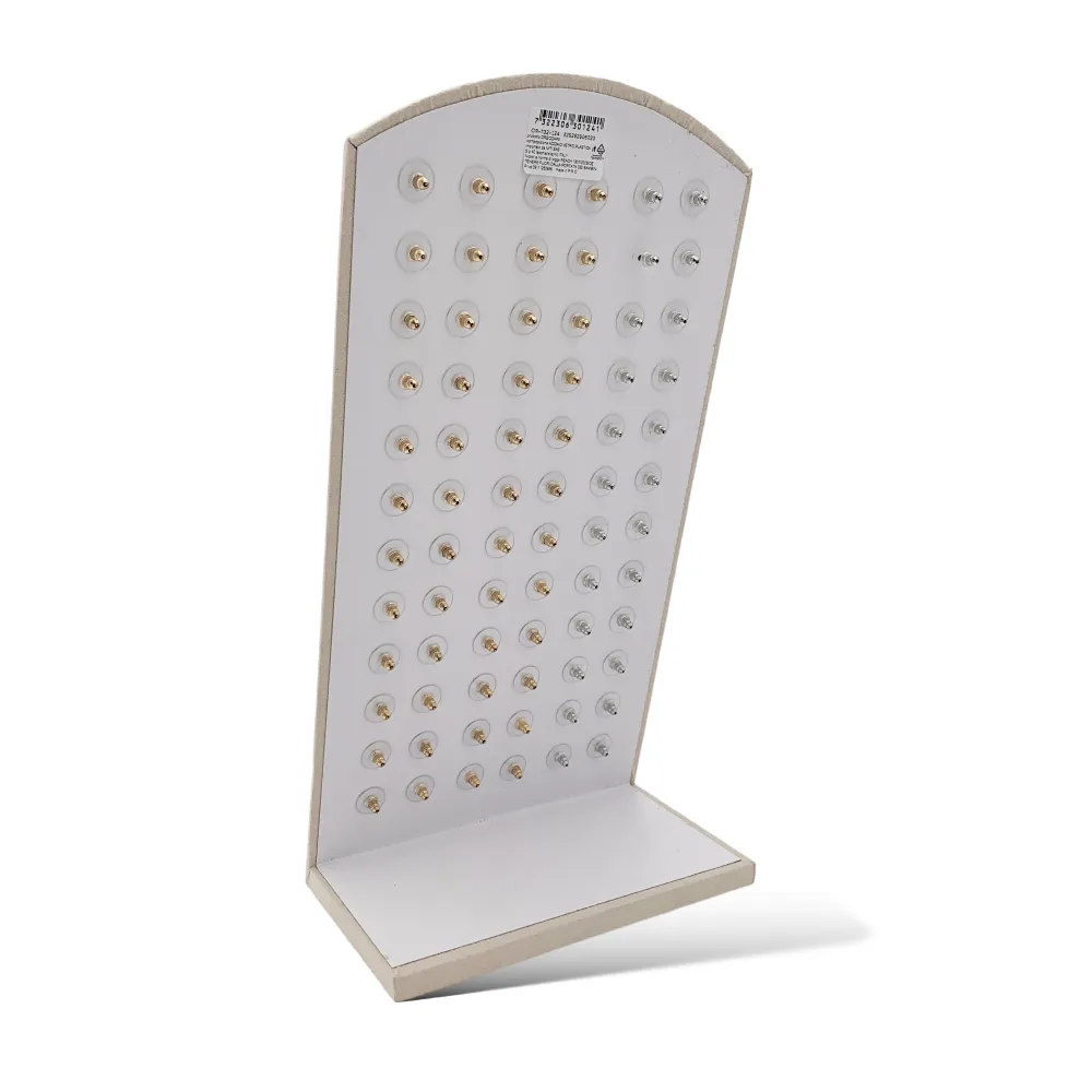 Bottone con Cristalli-36Paia Orecchini a Lobo in Acciaio - OPA-732-124