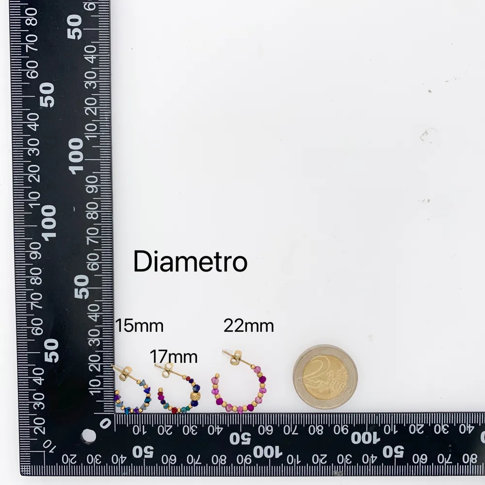 Cerchio Scalare con Cristalli-36Paia Orecchini in Acciaio - OPA-732-136