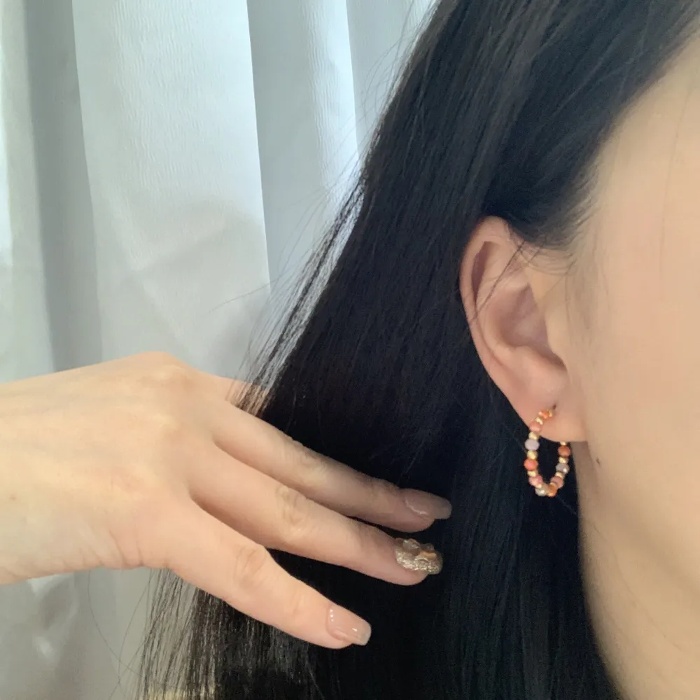 Cerchio Colorato con Pendenti Mix-36paia Orecchini in Acciaio - OPA-732-199