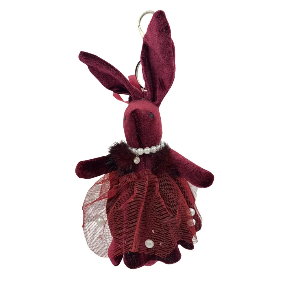 PKM6263-Coniglio Velluto-12Pz Portachiavi Misti - PKM6263-Coniglio Velluto-12Pz Portachiavi Misti