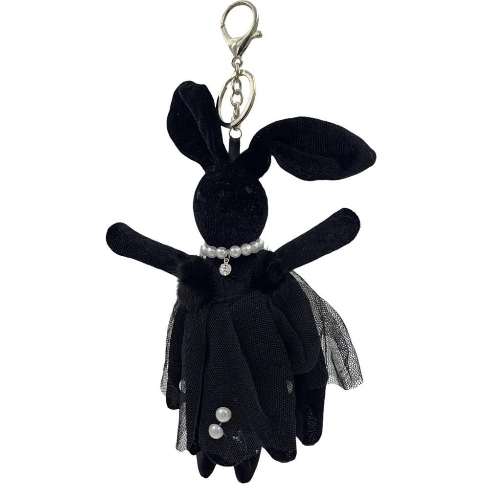 PKM6263-Coniglio Velluto-Portachiave Moda - PKM6263-Coniglio Velluto-Portachiave Moda