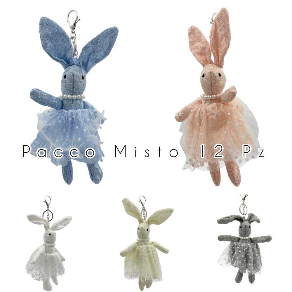 PKM6264-Coniglio-12Pz Portachiavi Misti - PKM6264-Coniglio-12Pz Portachiavi Misti