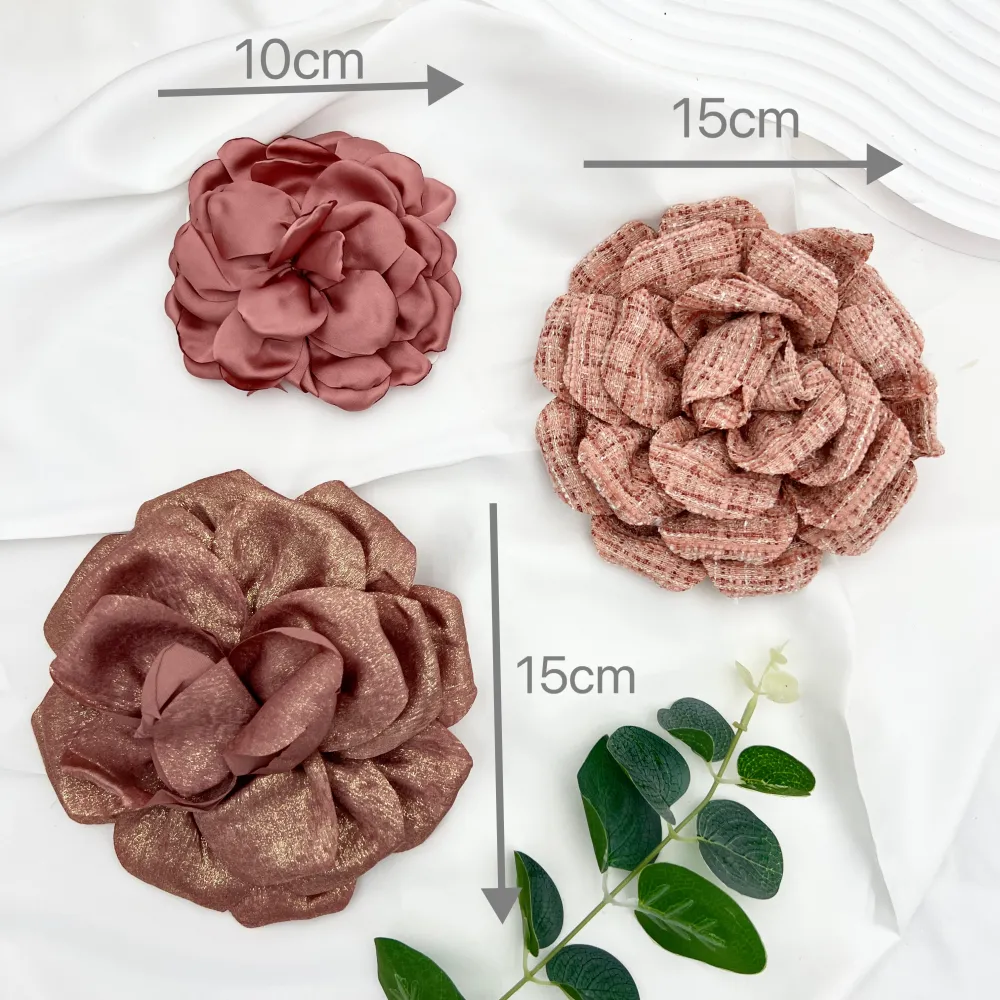 Fiore Grande-12pz Spille in Tessuto - SPM-143-20