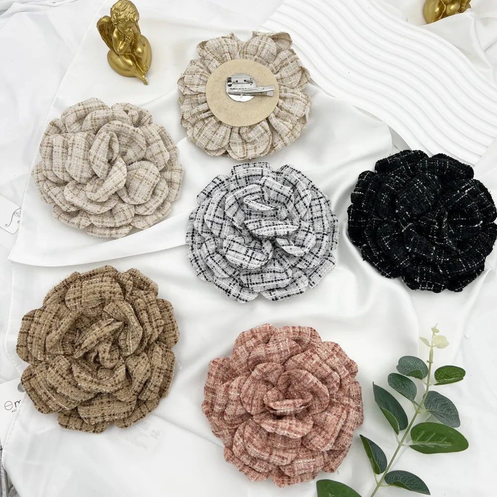 Fiore Grande-12pz Spille in Tessuto - SPM-143-20