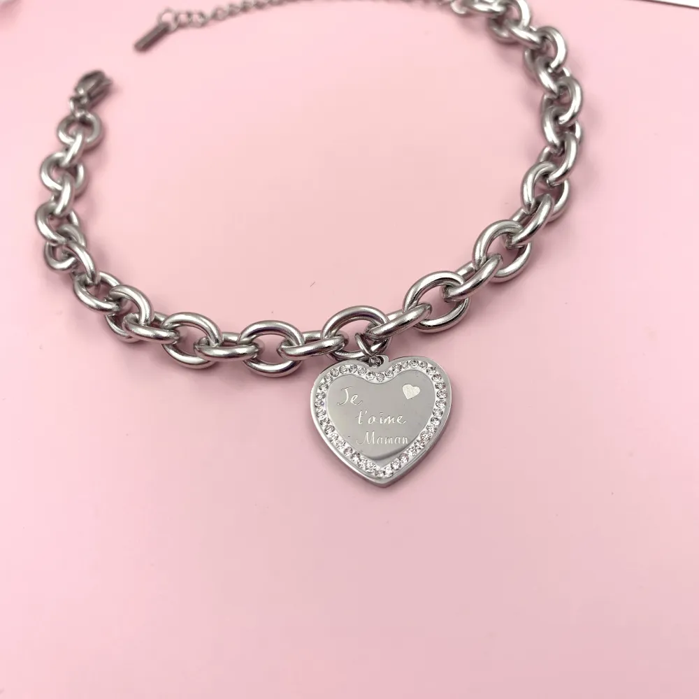 BAC6725-Je t'aime Maman-Bracciale in Acciaio con Chiusura_2