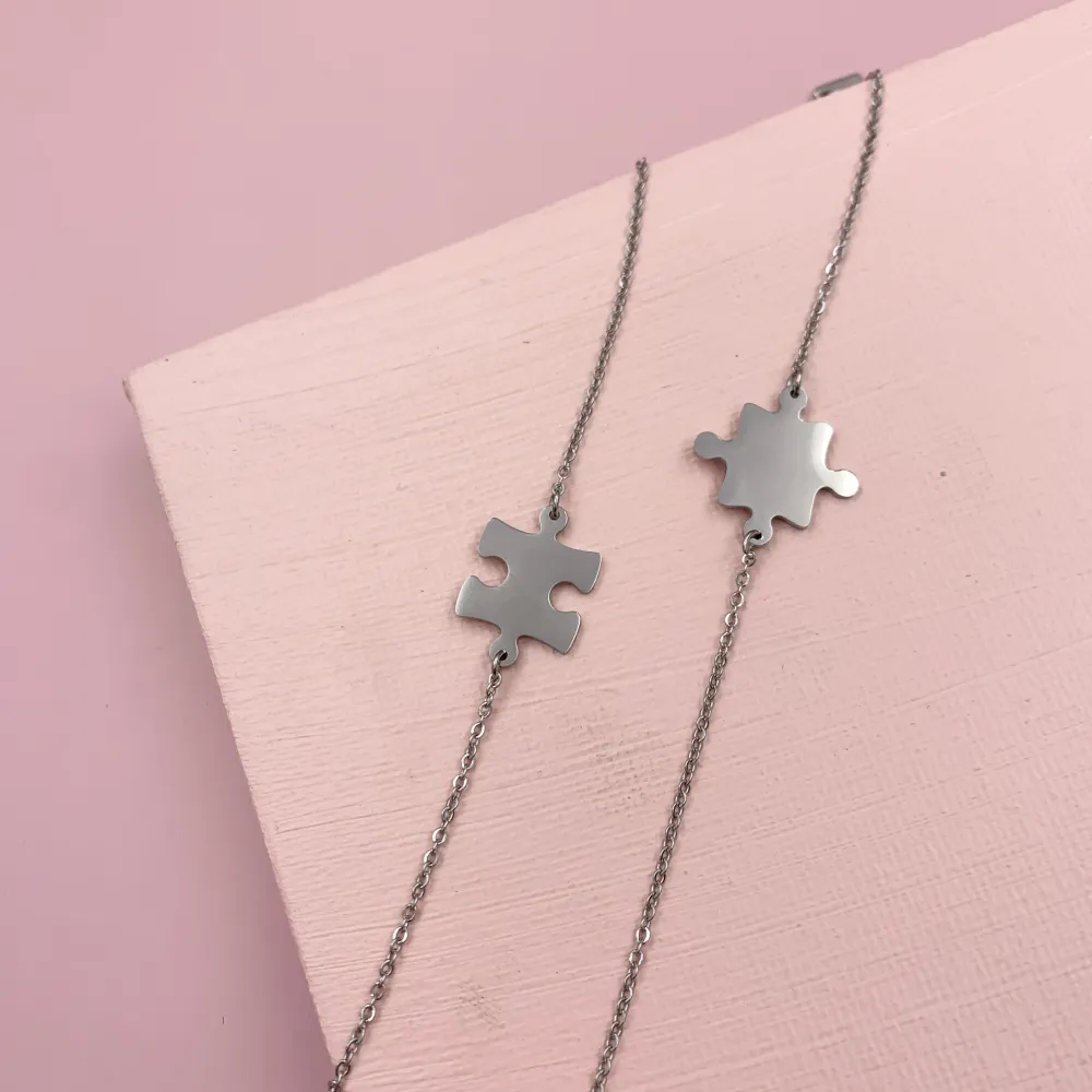 BAC6869-Puzzle Liscio-Bracciale Coppia in Acciaio_2