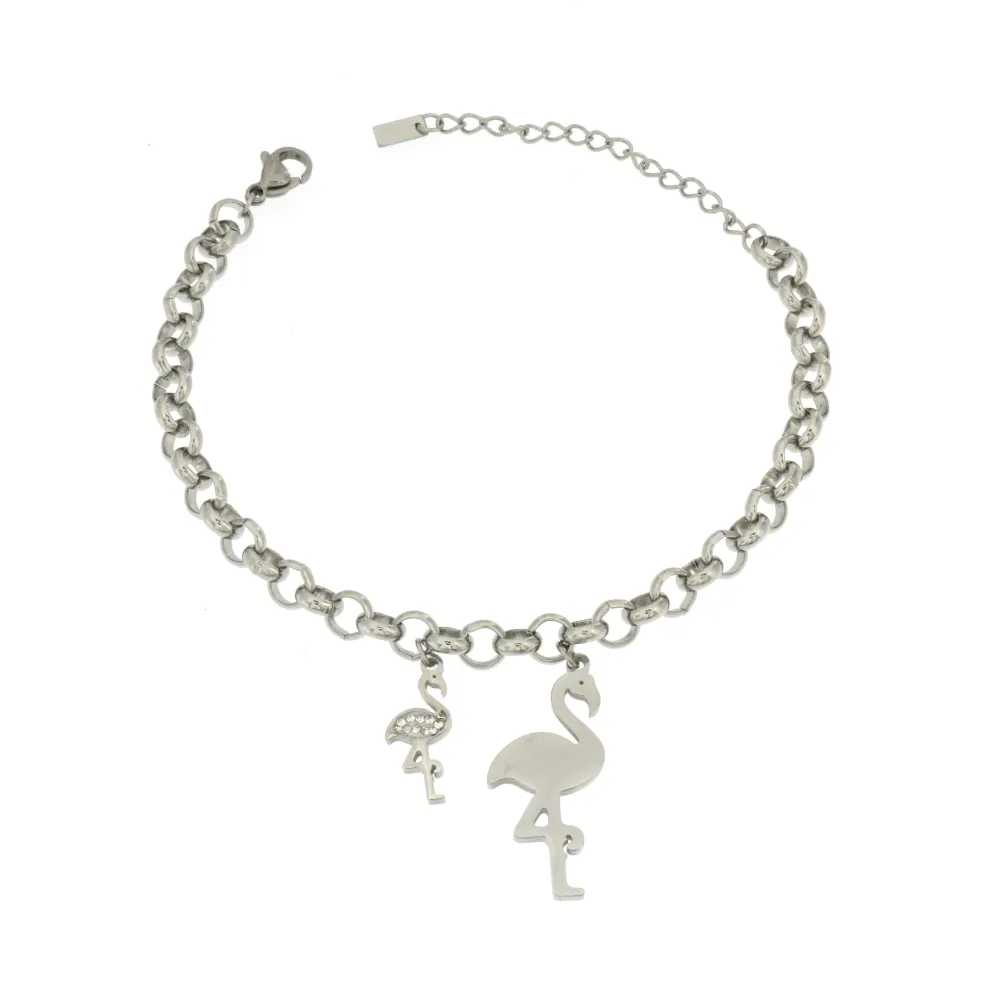 BAC-Fenicottero 5377 - Bracciale in Acciaio con Chiusura_Argento_1