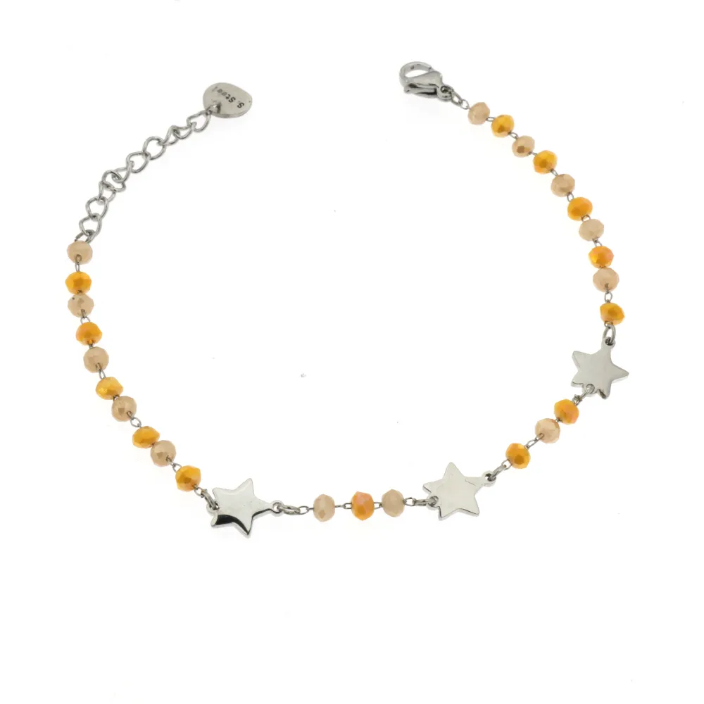 BAC-Tre Stelline 5289 - Bracciale in Acciaio_Giallo_1