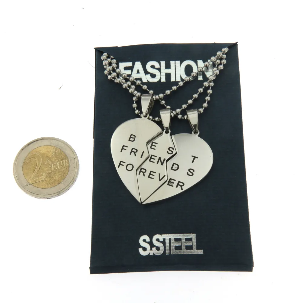 Best Friend Forever Cuore - Tre Collane_Acciaio_2