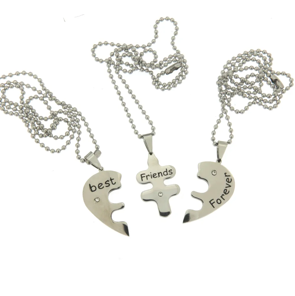 Best Friend Forever Cuore - Tre Collane con P.luce_Acciaio_2