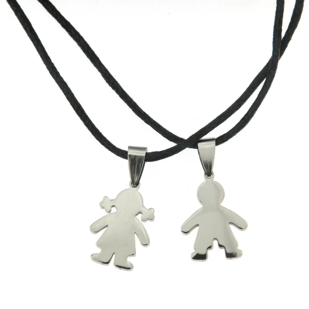 Bimbo e Bimba - Collana Doppia_Acciaio_2