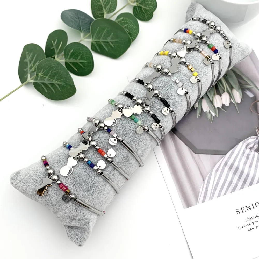 BPA7672-Gatto-12 Pz Bracciali in Acciaio_2