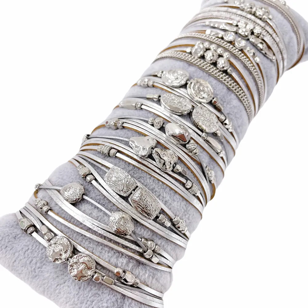 BPM176-230-Multifili con Charmes-12 Pz Bracciali_Argento_2