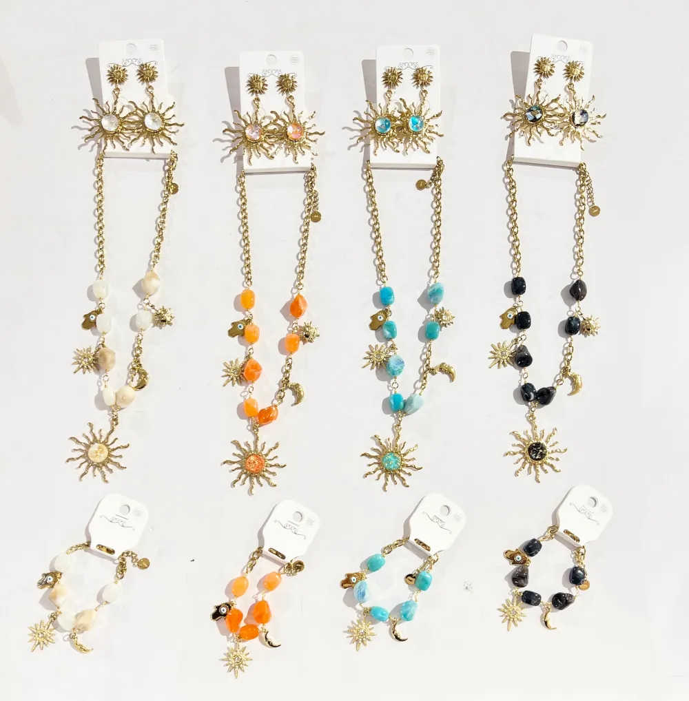 Sole Luna-Collana Corta in Acciaio - CL-794-38