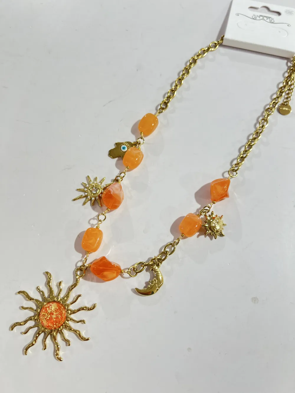 Sole Luna-Collana Corta in Acciaio - CL-794-38