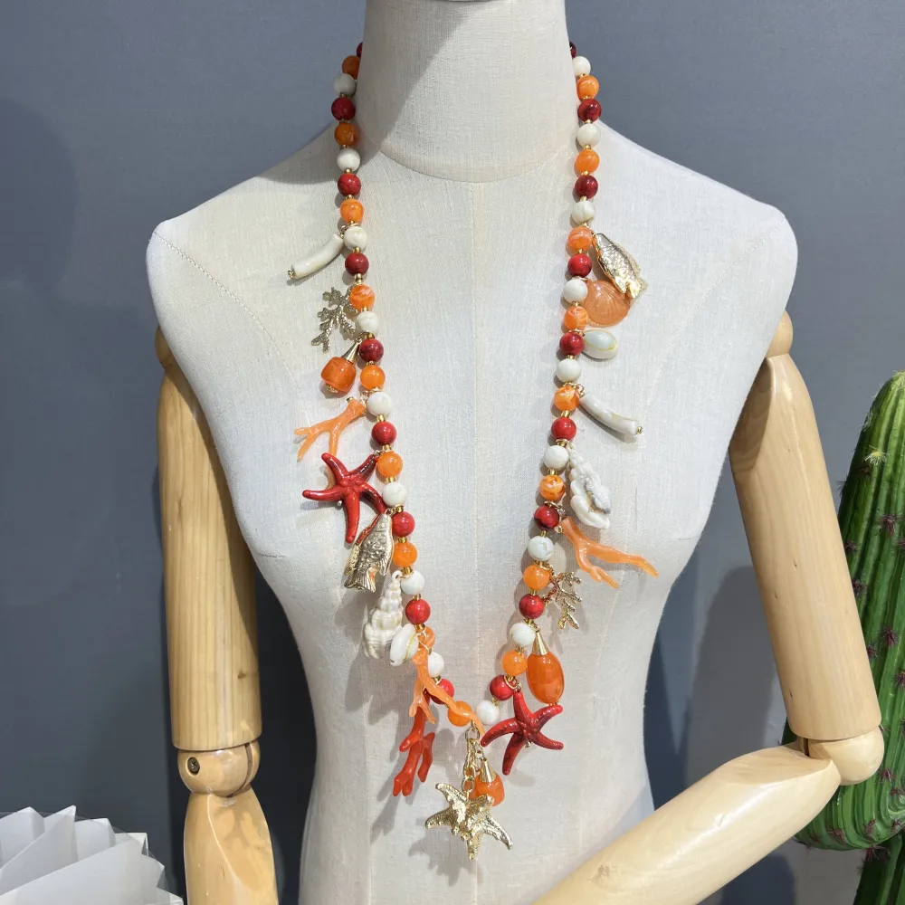 Stella Marina- Collana Lunga in Resina - CL-732-619