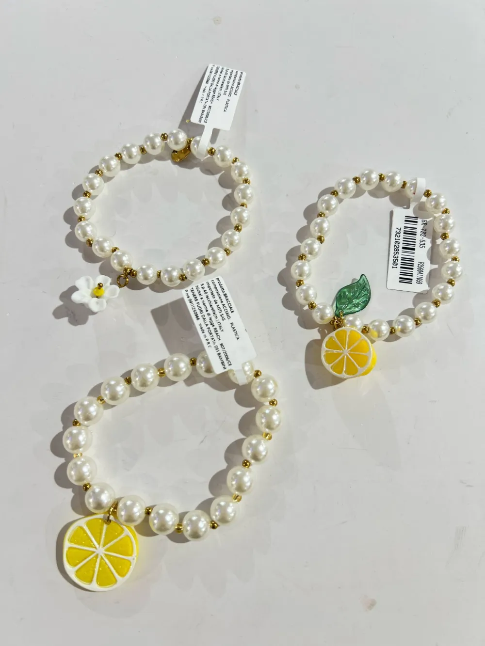 Set 3pz Limone -Bracciale Elastico in Acciaio - BR-732-535
