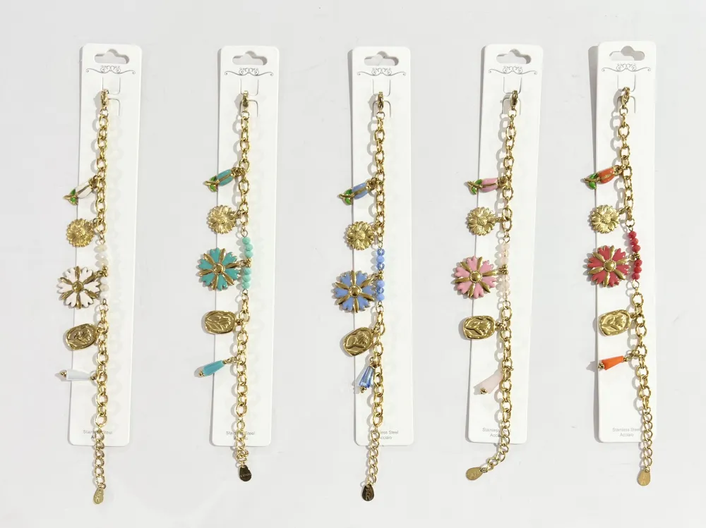 Fiore Tulipano-Bracciale in Acciaio - BR-732-568