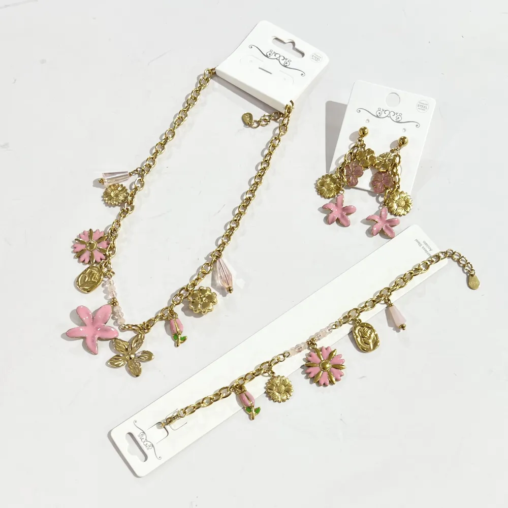 Fiore Tulipano-Collana Corta in Acciaio - CL-732-566