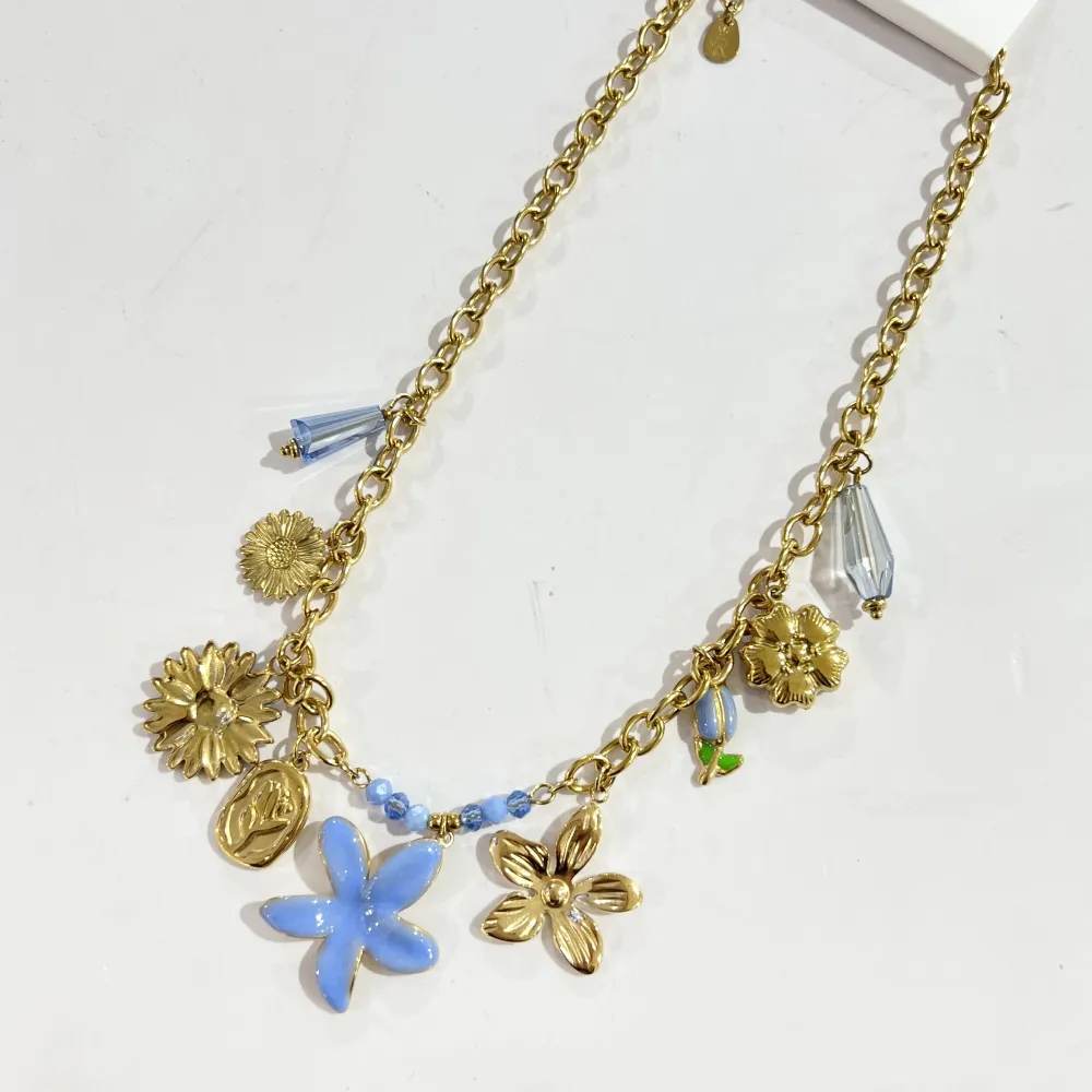 Fiore Tulipano-Collana Corta in Acciaio - CL-732-566