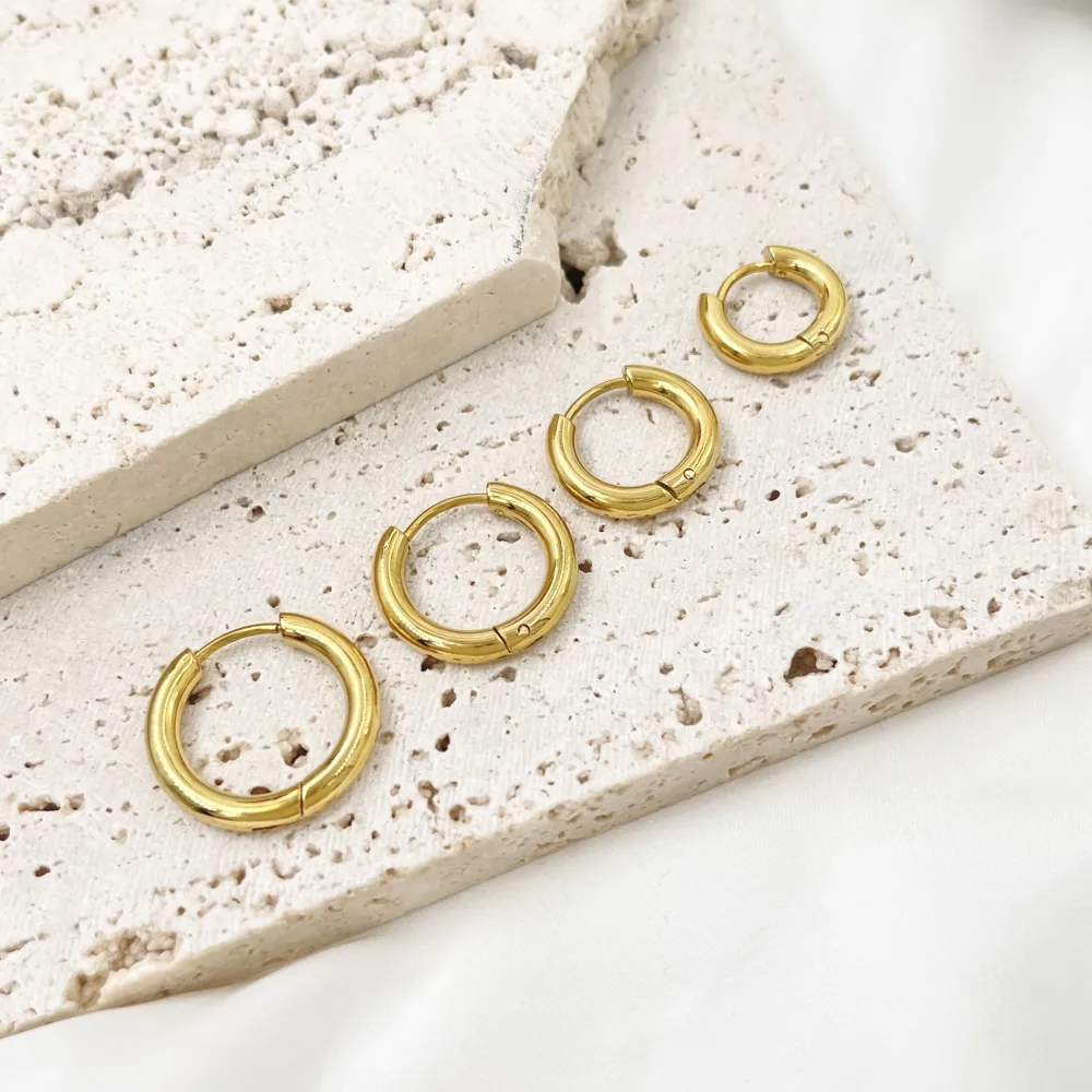 Cerchio Liscio 3.0 Scalare-24pz Orecchini in Acciaio - OR-450-688-689