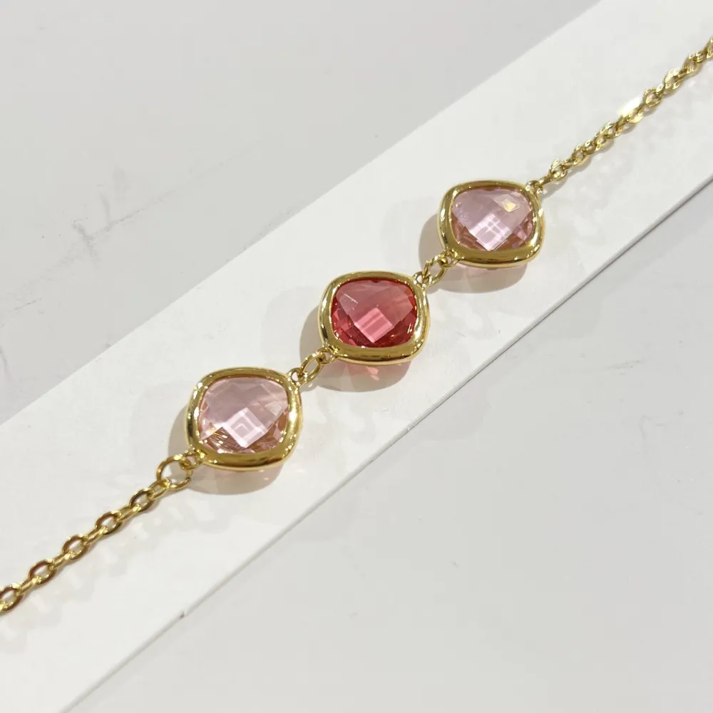 Tre Pietre Rombo -Bracciale in Acciaio - BR-103-AA5415B